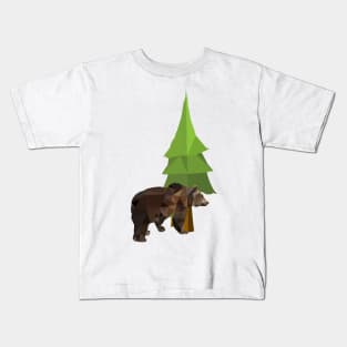 Bear & Pine Tree Kids T-Shirt